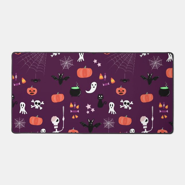 Cute Creepy Halloween Art Desk Mat (Front)