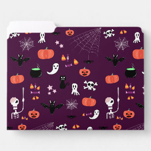 Cute Creepy Halloween Art File Folder