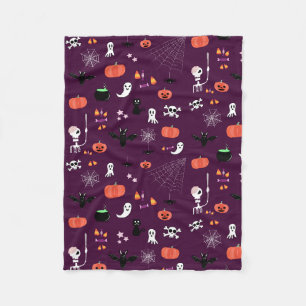 Cute Creepy Halloween Art Fleece Blanket