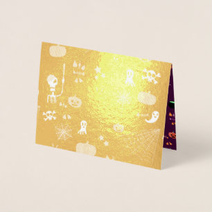 Cute Creepy Halloween Art Foil Card