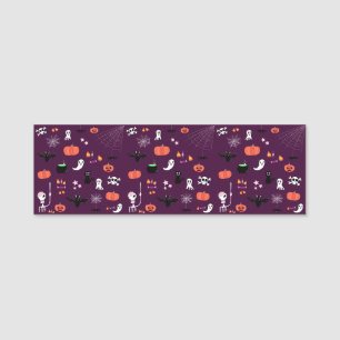 Cute Creepy Halloween Art Name Tag