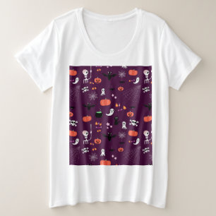 Cute Creepy Halloween Art Plus Size T-Shirt