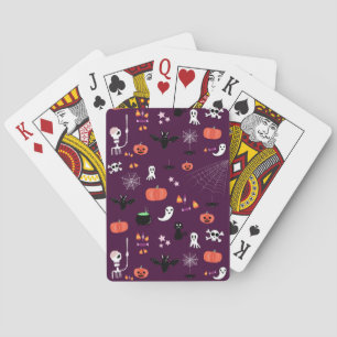 Cute Creepy Halloween Art Poker Cards
