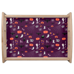 Cute Creepy Halloween Art Serving Tray
