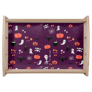 Cute Creepy Halloween Art Serving Tray