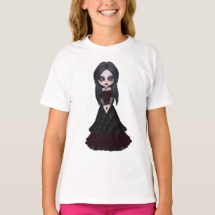 Cute & Creepy Little Goth Girl T-Shirt