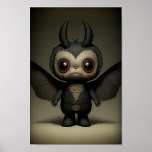 Cute & Creepy Little Mothman Boy Poster