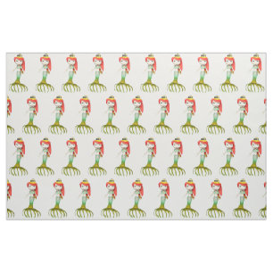 Cute Creepy Mermaid Witch  Fabric