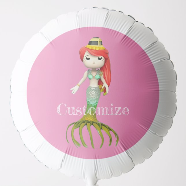 Cute Creepy Mermaid Witch Thunder_Cove  Balloon (Front)