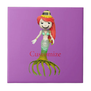 Cute Creepy Mermaid Witch Thunder_Cove  Ceramic Tile