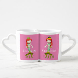 Cute Creepy Mermaid Witch Thunder_Cove Coffee Mug Set