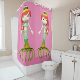Cute Creepy Mermaid Witch Thunder_Cove  Shower Curtain