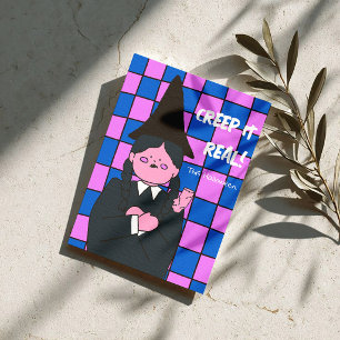 Cute Creepy Witch Halloween Party Creep It Real  Card