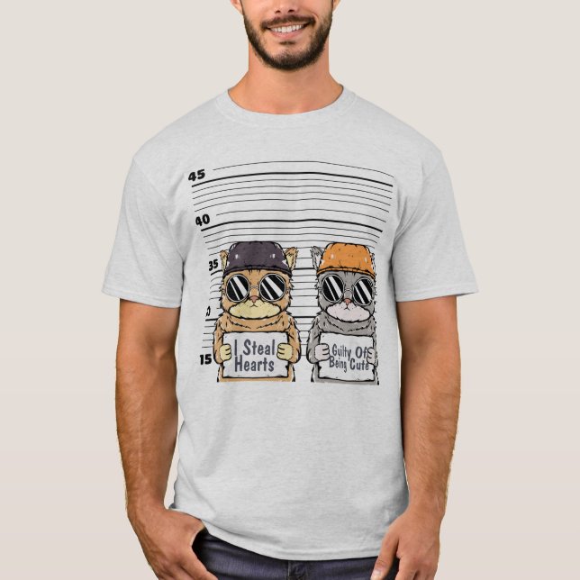 Cute Criminal Cats T-Shirt (Front)