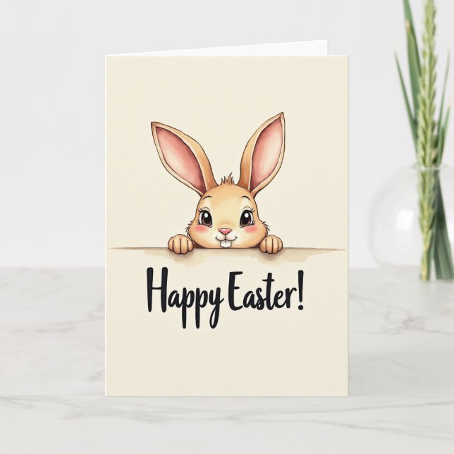 Cute Critter Peekaboo Celebration Card (Front)