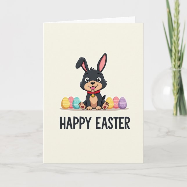 Cute Critter Spring Eggs Card (Front)