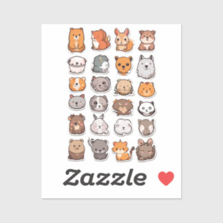 Cute Critter Sticker Sheet | Woodland & Pet Animal