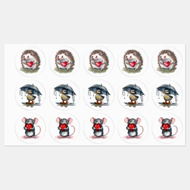 Cute Critters Labels (Sheet)