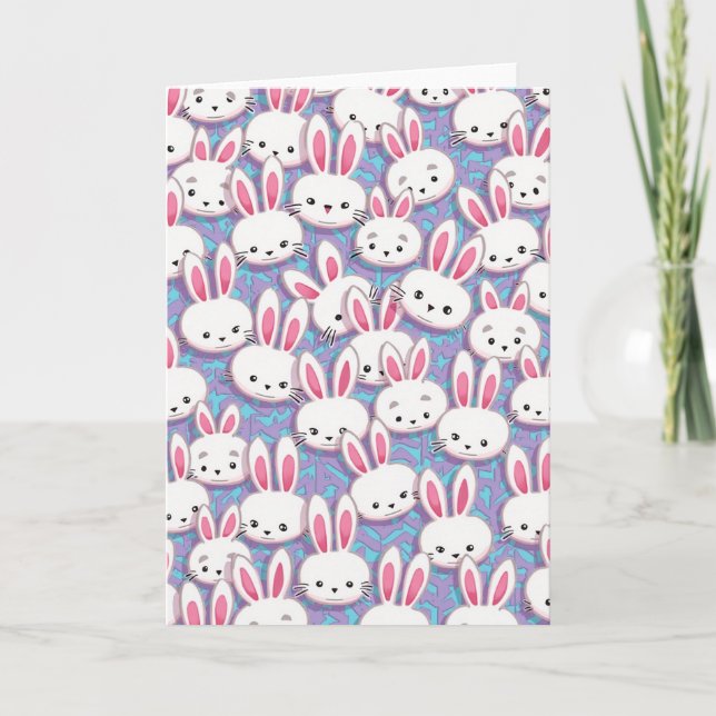 Cute Critters Pattern Greeting Card (Front)