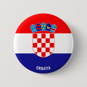 Cute Croatia Flag Patriotic Button