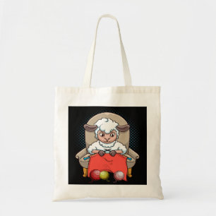 Cute Crochet Knitting Grandma Sheep Animal Lover 3 Tote Bag
