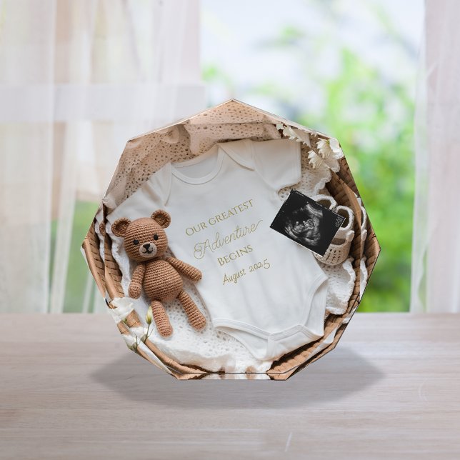 Cute Crochet  neutral pregnancy announcement Photo Block (Creator Uploaded)