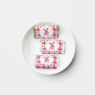 Cute Crocheted Teddy Bear Girl's Baby Shower Hershey's Miniatures