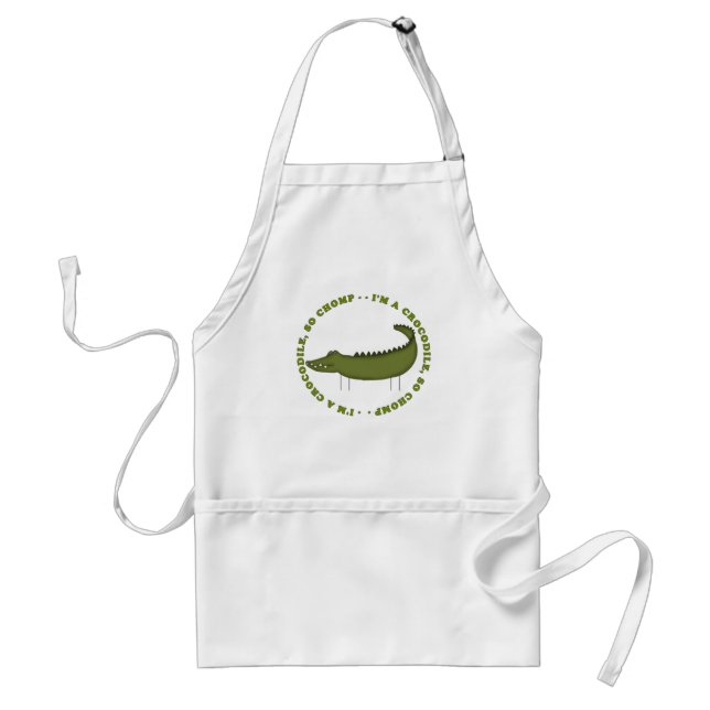 Cute Crocodile Adult Apron (Front)