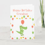 Cute Crocodile Fun Animal Grandson Kids Birthday  Card<br><div class="desc">Cute Crocodile Fun Animal Children Kids Birthday  for your Grandson for the animal,  nature or wildlife fan. Gender neutral 
 cute animal.  Crocodile Fun Animal 



 







  



 



 



 



 


com</div>