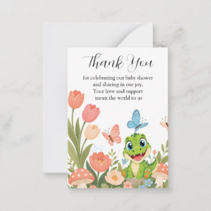Cute Crocodile Garden Adventure Thank You Note Card