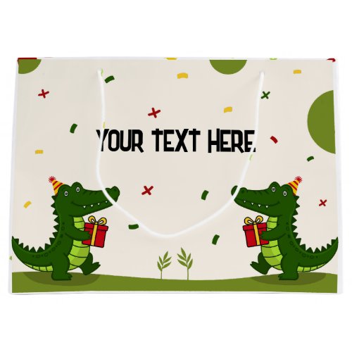 Cute Crocodile Gift Large Gift Bag