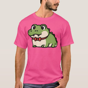 Cute Crocodile Kawaii Bow Tie Zoo Day Trip Boys Gi T-Shirt