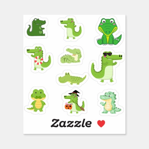 Cute Crocodile Stickers