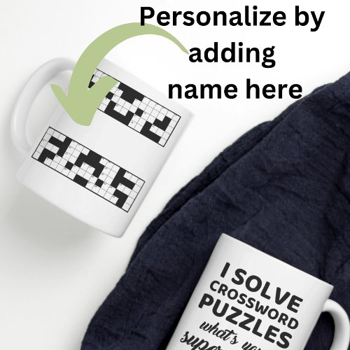 Cute Crossword Puzzle Lover Coffee Mug