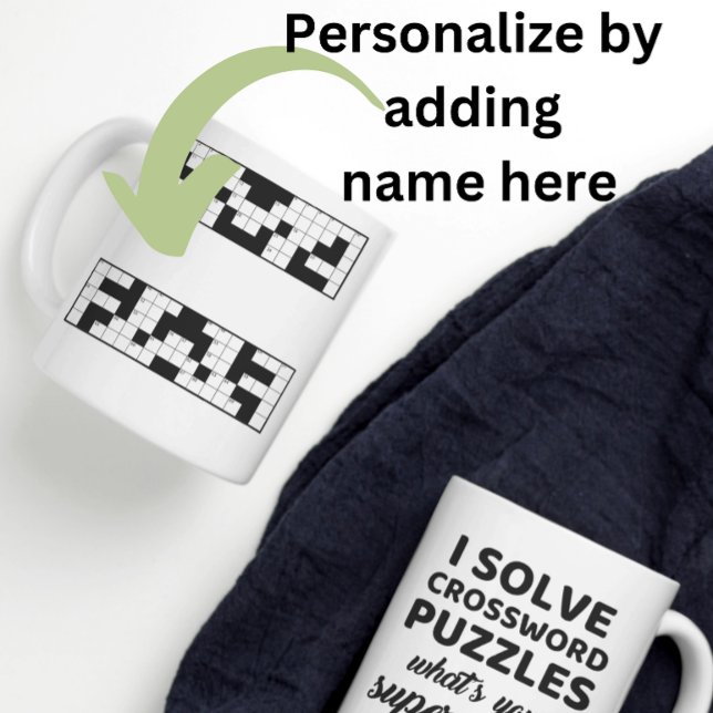 Cute Crossword Puzzle Lover Coffee Mug (Creator Uploaded)