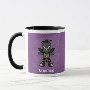 Cute Crow Tengu Yokai- Japanese Folklore Mug