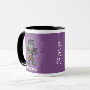 Cute Crow Tengu Yokai- Japanese Folklore Mug
