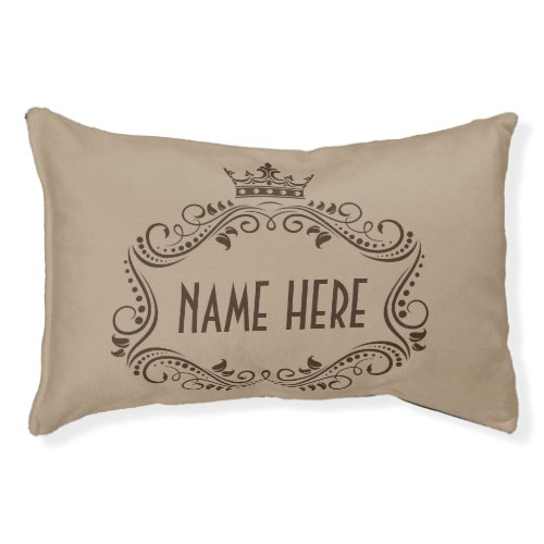 Cute Crown Personalized Dog Pillow Bed