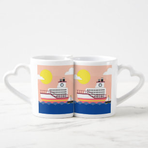 Cute Cruise Ship Lovers' Mug Set