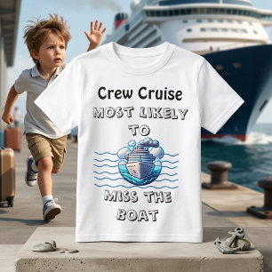 Cute Cruise Teal Miss the Boat Personalize T-Shirt