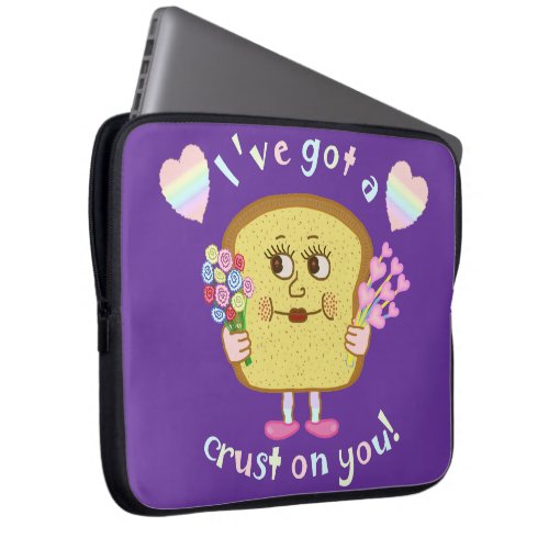 Cute Crust on You Valentines Day Pun Laptop Sleeve