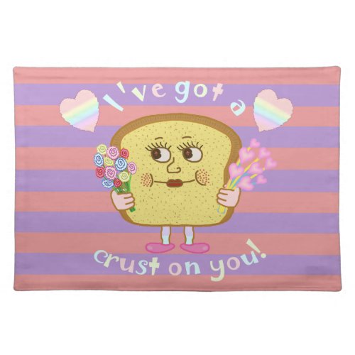 Cute Crust on You Valentines Day Pun Placemat