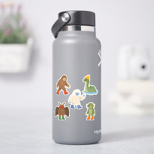 Cute Cryptid Creatures in Colorful Rain Boots Sticker
