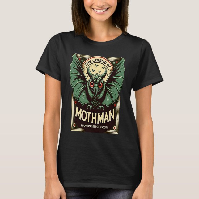Cute Cryptid Harbinger of Doom Mothman T-Shirt (Front)