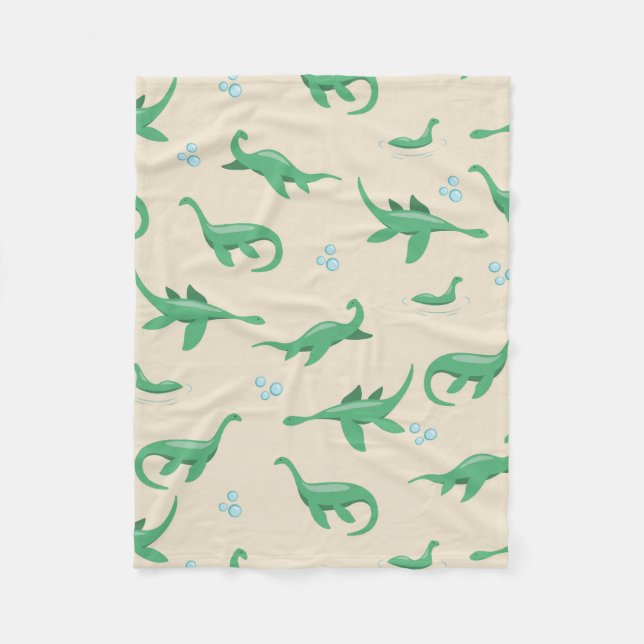Cute Cryptid Loch Ness Monster Blanket (Front)