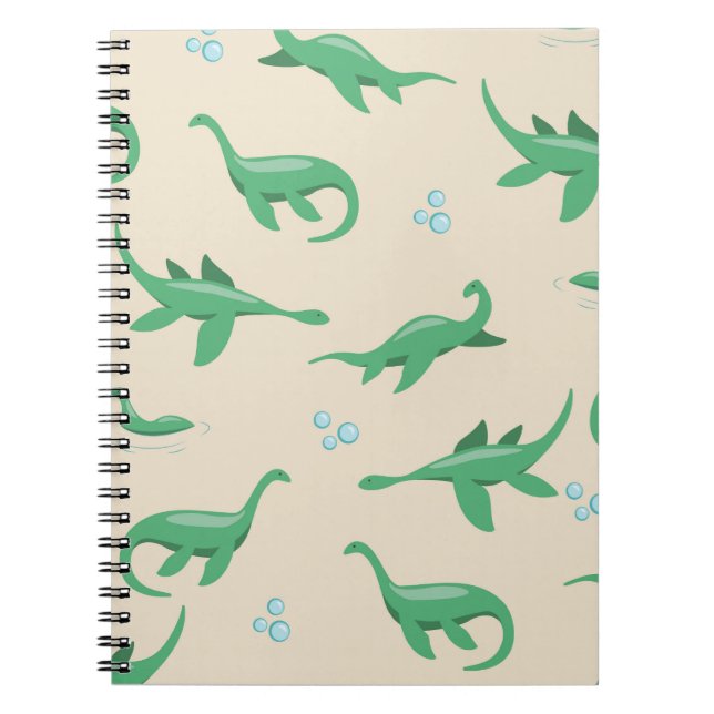 Cute Cryptid Loch Ness Monster Notebook (Front)