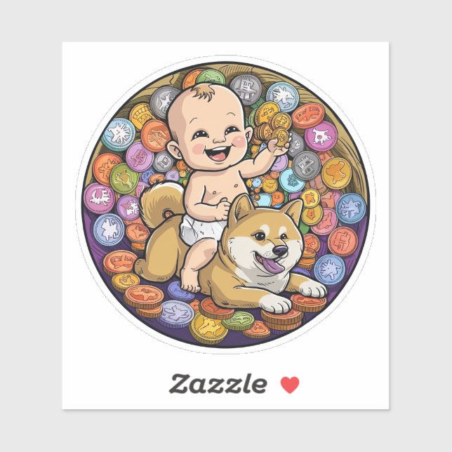 Cute Crypto Baby Sticker (Sheet)