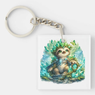 Cute Crystal Sloth Women's T-Shirt | Kawaii Fantas Keychain