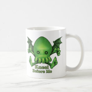 Cute Cthulhu Chibi Kneel Before Me Coffee Mug