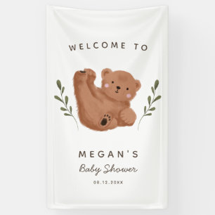 Cute Cub Bear Baby Shower Banner